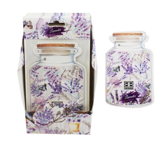 12 lavender sachets in a display, each 19g, perfect for creating a calming aroma in any space.