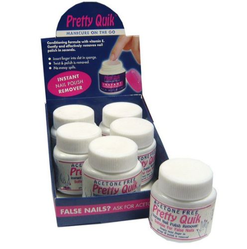 Effortless acetone-free nail polish remover with unique sponge design for quick and mess-free application.