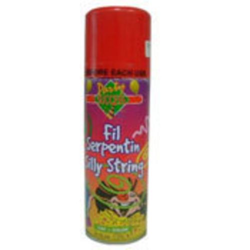 Vibrant String Blaster Refill Can 125ml shoots colorful string over 90 meters, perfect for festive celebrations and parties.