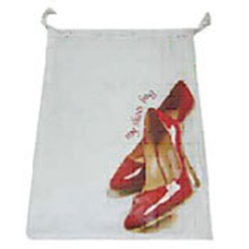 Shoe travel bag for White/Red High Heels, designed for elegance and durability, perfect for storing stylish footwear.