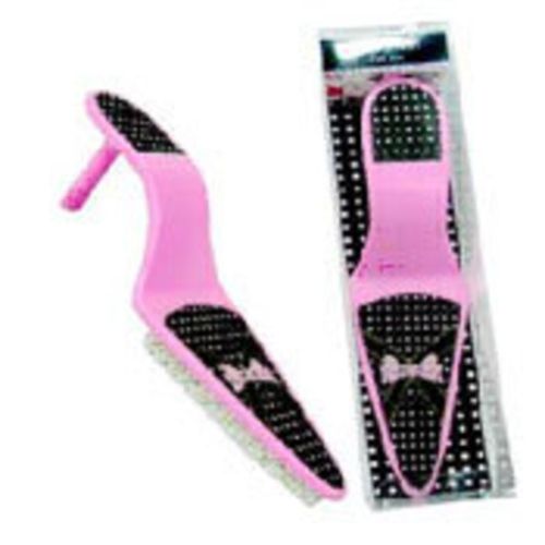 Chic pink foot file with dual sides for effective exfoliation and smooth foot care, perfect for stylish grooming.