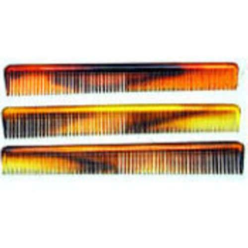 Elegant 7" tortoise shell comb designed for barbers; lightweight, durable, reduces static, and promotes shiny, healthy hair.