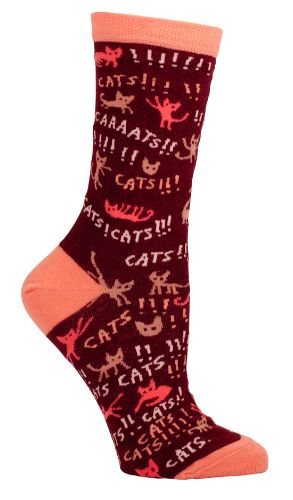 Colorful cat-themed socks made of soft cotton blend, perfect for cat lovers, offering comfort and playful style.