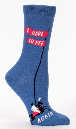 Fun socks with a humorous message, crafted from a soft cotton blend, perfect for women's sizes 5-10.