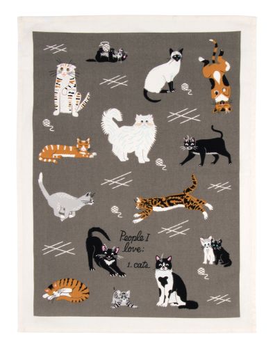 Charming dish towels featuring cat designs, perfect for feline lovers, durable and large for effective drying.