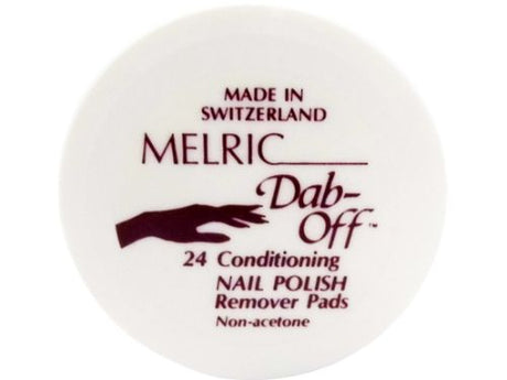 Melric Nail Polish Remover Pads in white, 24 non-acetone pads for easy, portable nail polish removal while traveling.