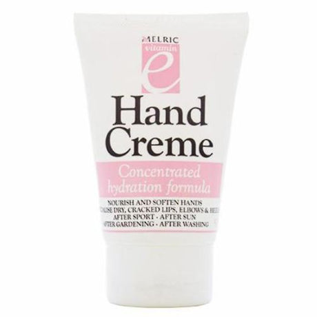 Vitamin E Hand Creme 50g, a non-perfumed moisturizer for dry skin, provides deep hydration and nourishment for hands and rough areas.