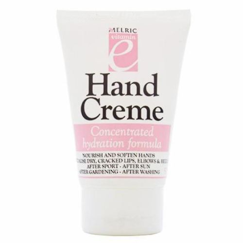 Vitamin E Hand Creme 50g, a non-perfumed moisturizer for dry skin, provides deep hydration and nourishment for hands and rough areas.