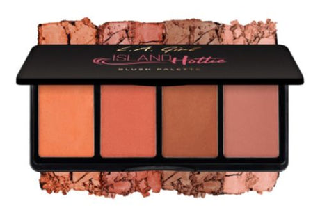 LA Girl Blush Palette - Island Hottie features four vibrant, blendable shades for a radiant, sun-kissed cheek look.