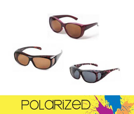 Stylish polarized window frame sunglasses for women, offering 100% UV protection and glare-free vision, compatible with reading glasses.