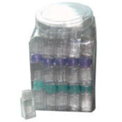 Clear 25ml F.Berry bottles display of 80, perfect for DIY projects, crafts, and safe storage with screw-top lids.