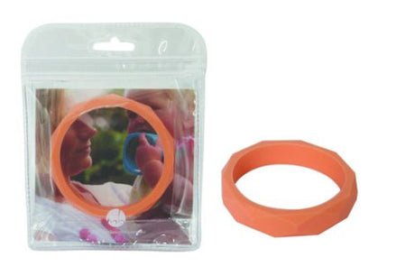 Madhunt Octagonal Bangle made of non-toxic silicone, stylish design for parents, safe for teething babies.