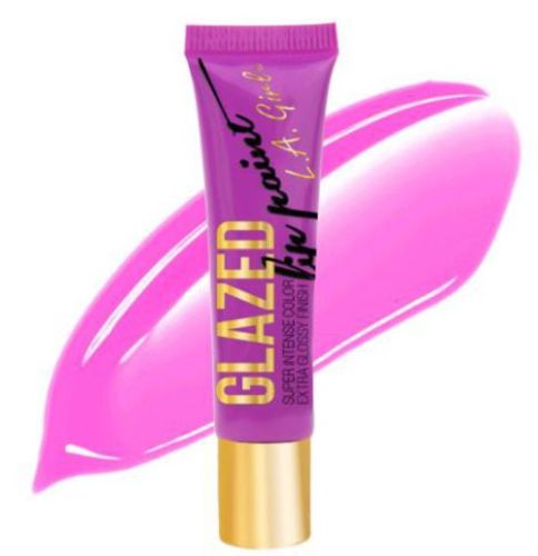 LA Girl Glazed Lip Paint in Coy, a pigmented lip color with glossy finish, nourishing ingredients, and precise applicator.