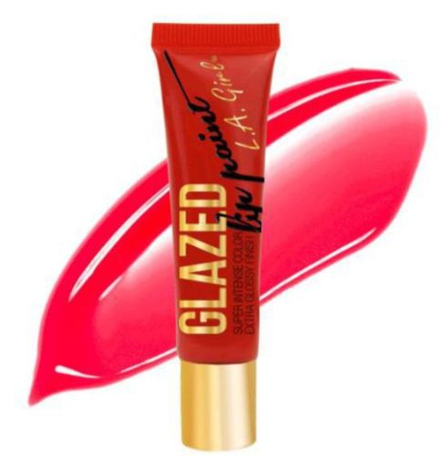 LA Girl Glazed Lip Paint in Feisty offers bold, glossy color with hydrating ingredients for a flawless application.