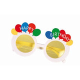 Colorful assortment of 24 fun party sunglasses in a display, perfect for celebrations, photo booths, and events.