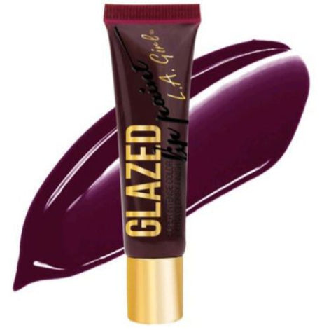 LA Girl Glazed Lip Paint in Tempt features rich color and glossy finish, enriched with vitamin E and peppermint oil for comfort.