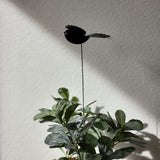 Mini Fantail Plant Stake: 40cm tall decorative stake with whimsical wings, crafted from laser-cut acrylic for garden charm.