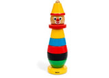 Colorful BRIO Infant Stacking Clown set with 9 pieces for toddlers, promoting fine motor skills and imaginative play.