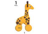 Colorful BRIO Pull Along Giraffe toy with moving neck, designed to enhance toddler play and promote active learning.