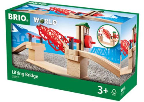 BRIO Bridge - Lifting Bridge with crank and ascending tracks, perfect for interactive train play and imaginative adventures.