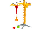 BRIO Crane with lights, 360-degree rotating tower, magnetic hook, crafted from wood and durable materials for imaginative play.