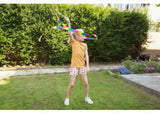 Colorful BS Toys Dance Ribbon with wooden stick for imaginative play, promoting motor skills and creativity in children.