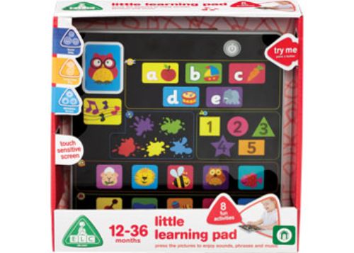 Interactive learning pad for toddlers with vibrant screen, 8 activities, sounds, and educational benefits.