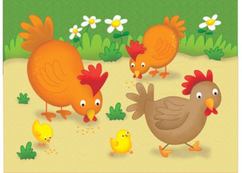 Four vibrant farm-themed puzzles in a box for children, promoting matching and sorting skills for ages 3 and up.
