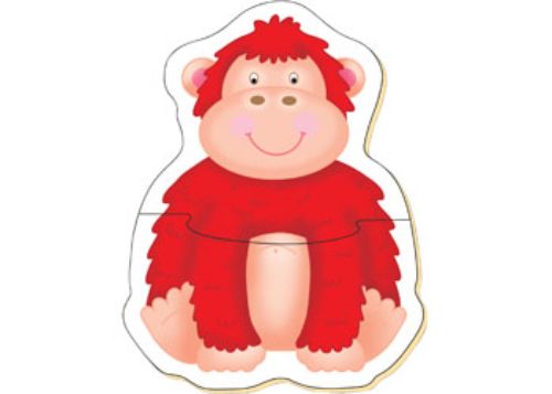 Chunky 2-piece jungle puzzles for toddlers featuring colorful animals, promoting fine motor skills and imaginative play.