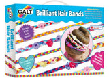 Vibrant DIY hair accessory kit for kids to create custom hair bands with colorful strips, flowers, and beads.