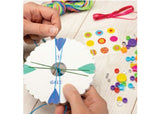 Galt Friendship Bracelets kit for kids 7+, featuring threads, beads, and a foam wheel for crafting bracelets and chokers.
