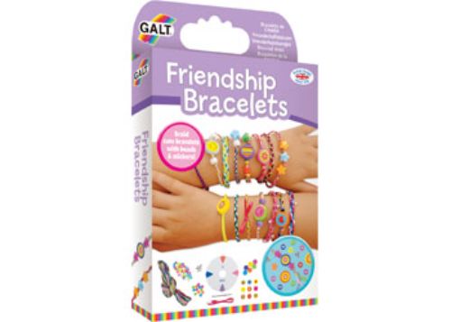 Colorful Galt Friendship Bracelets kit for kids to create unique bracelets, hair braids, and chokers using vibrant materials.