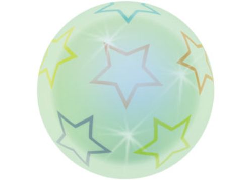 Color-changing motorized ball for babies, engaging movement and lights to encourage crawling and motor skill development.