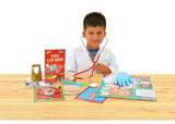 Galt Body Lab educational toy featuring 14 experiments exploring human biology for kids 6+ with hands-on tools and a guidebook.