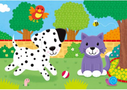 Colorful animal-themed puzzles for toddlers, featuring 2 to 5 pieces to enhance matching and sorting skills.