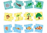 Colorful Galt How Things Grow Puzzle featuring 6 life cycle designs that promote learning through matching and sorting play.