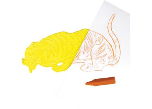 Galt Creative Templates featuring 8 safari animal shapes for crayon rubbings, encouraging artistic exploration for kids.