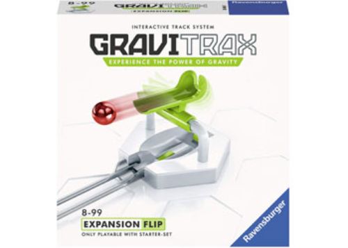 Colorful GraviTrax Action Pack Flip components with flippers for launching marbles, enhancing STEM learning and creativity.