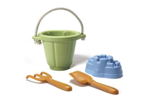 Eco-friendly Green Toys Sand Play Set, made from recycled materials, perfect for fun and safe outdoor creative play.