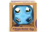 Eco-friendly Green Toys Shape Sorter with 8 colorful shapes for learning shapes, colors, and motor skills, made from recycled plastic.