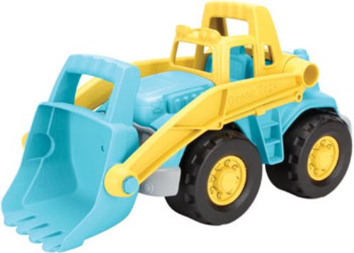 Eco-friendly Green Toys Loader Truck made from recycled plastic, perfect for imaginative play and fine motor skill development.