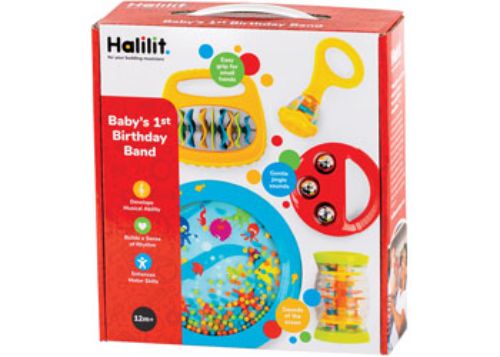 Vibrant collection of safe musical instruments for toddlers to celebrate their first birthday with joy and creativity.