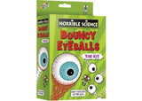 Colorful science kit for kids to create bouncy eyeballs, featuring molds, vibrant crystals, and glow-in-the-dark mini versions.