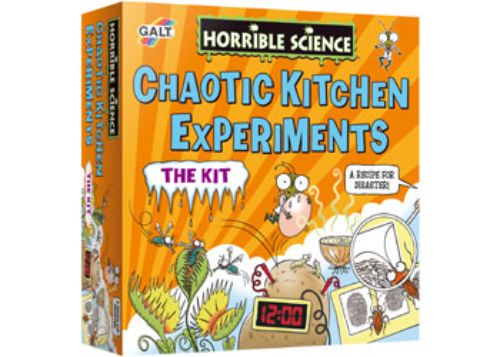 Exciting science kit for kids featuring 14 chaotic kitchen experiments with creepy bugs and foul food. Perfect for curious young minds!