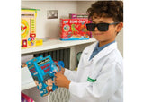 Kids' espionage science kit with fingerprint tools, spy glasses, and interactive activities for aspiring detectives.