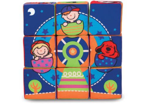 Soft, colorful building blocks for toddlers, designed for matching games and imaginative play, enhancing motor and cognitive skills.