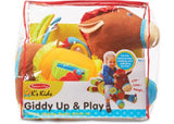 Soft plush Giddy-Up & Play Pony for babies 9 months+, featuring rattles, teethers, crinkle fabric, and sounds for sensory play.