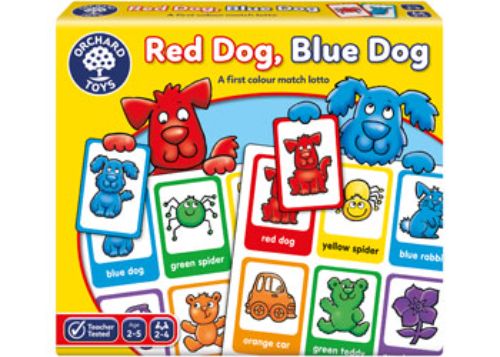 Colorful lotto game featuring illustrations of familiar characters for teaching color matching skills to young children.