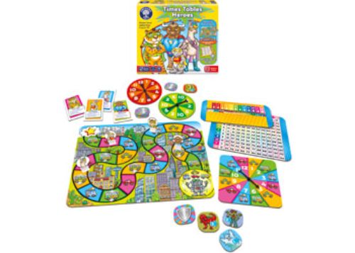 Colorful Orchard Game - Times Tables Heroes for kids, featuring engaging math challenges and two fun gameplay options.