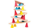 Piks - Small Kit: 24-piece construction toy with colorful silicone cones and sturdy wood boards for creative play and skill development.